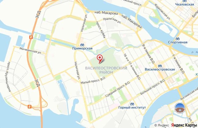 Карта · Васильевский остров